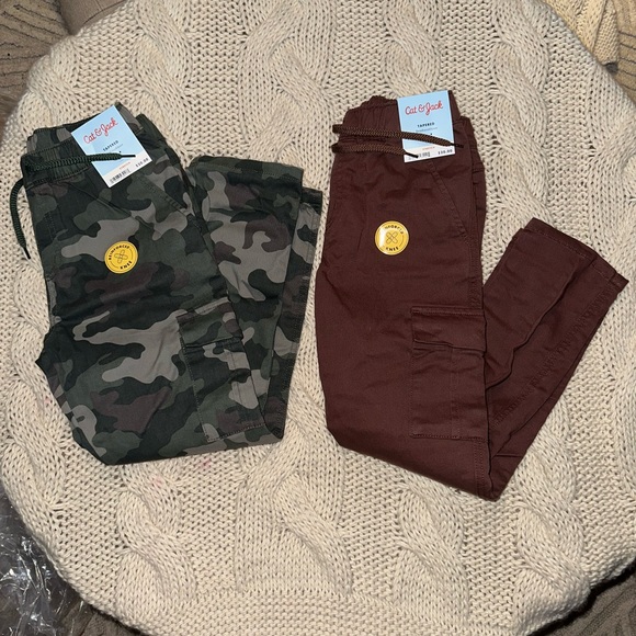 Cat & Jack Boys stretch tapered cargo pants bundle deal ! - Picture 2 of 16
